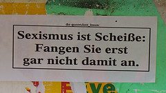 sexismus ist scheiße