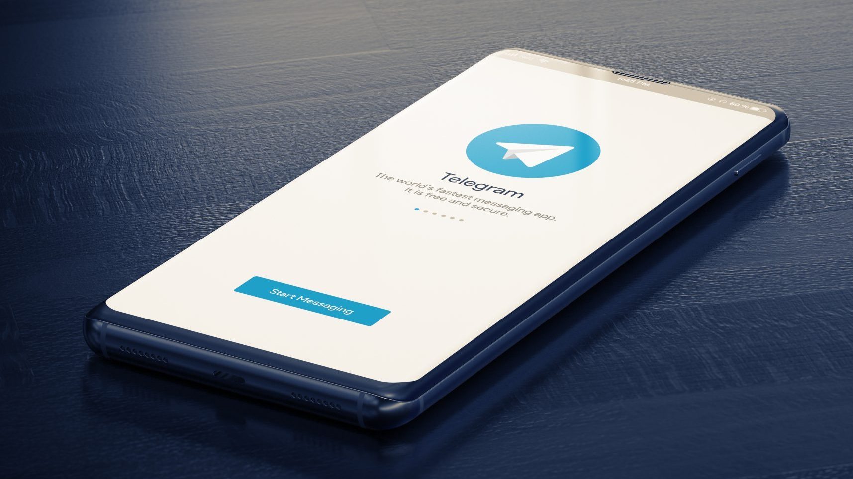 KYIV, UKRAINE-JANUARY, 2020: Telegram on Mobile Phone Screen. 3D.Social Application Concept
