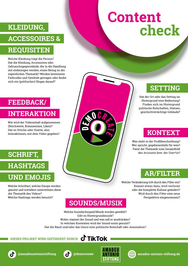 Klickbares Plakat "Content check"
