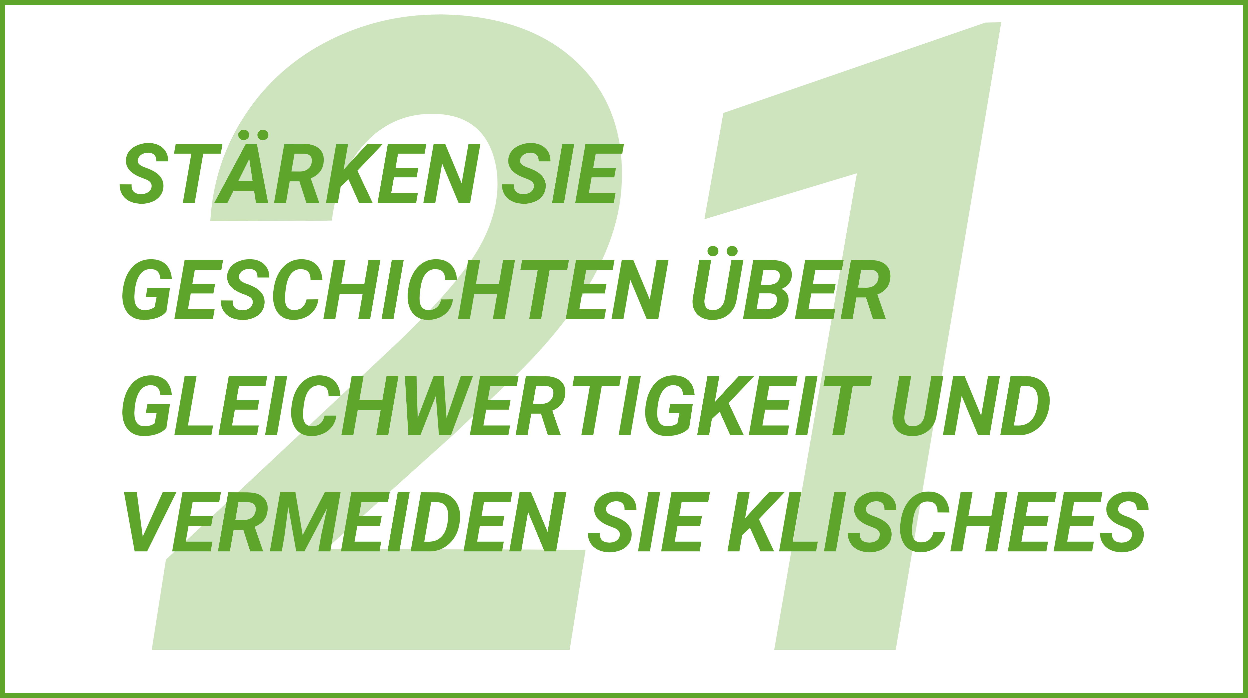 Weiterblättern zu Tipp 21 Stärken Sie Geschichten über Gleichwertigkeit