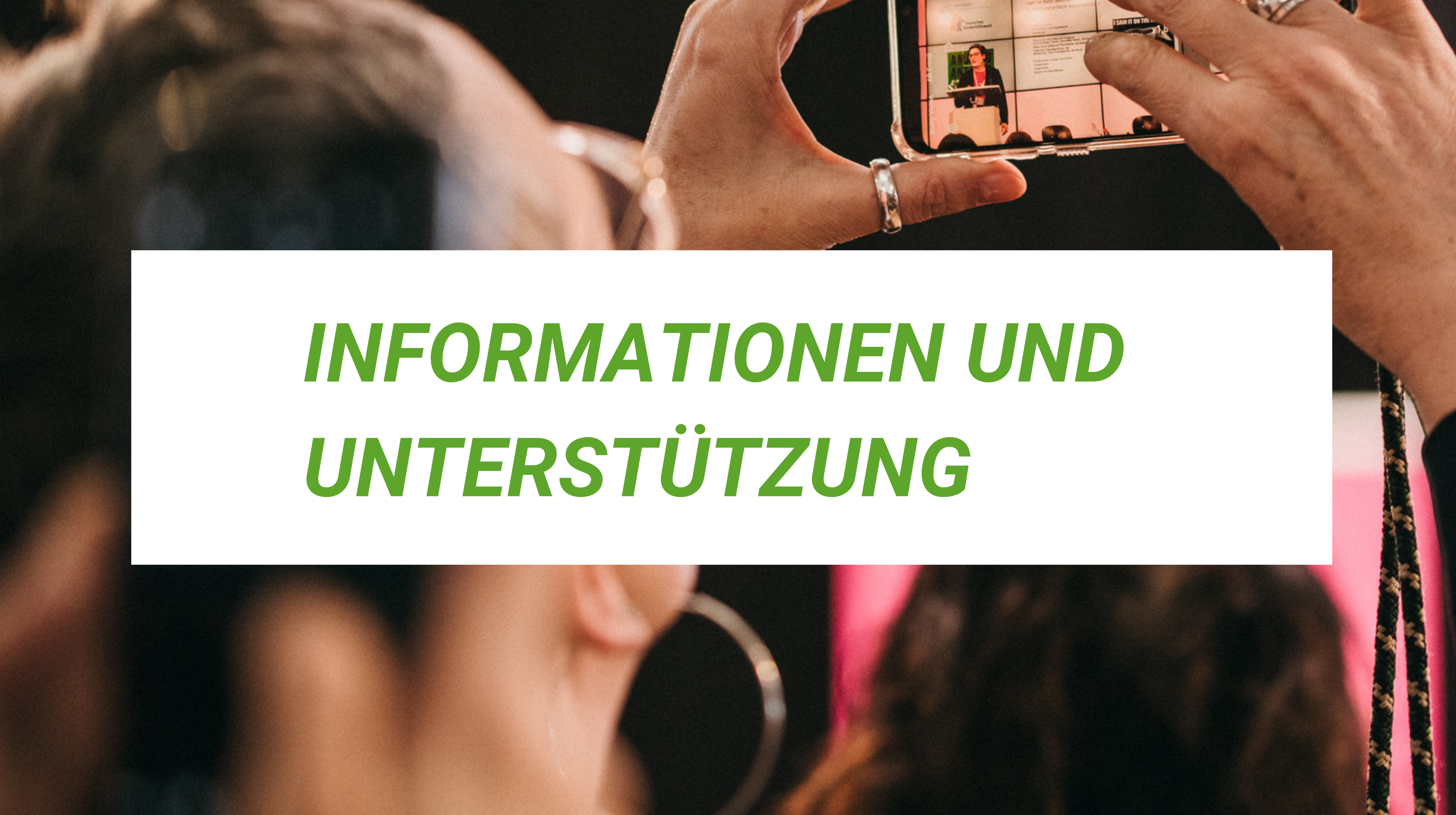 Weiterblättern zum Kapitel: Information und Unterstützung